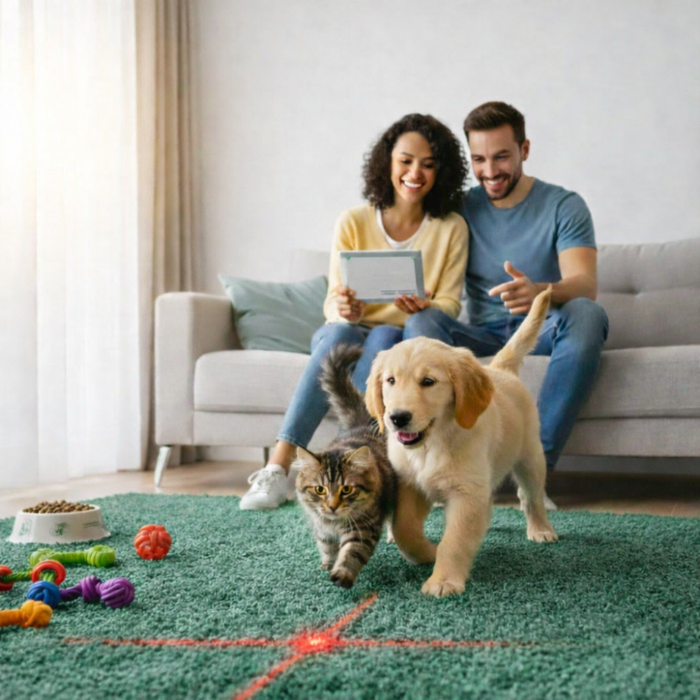 casal analisando plano de saúde para os pets