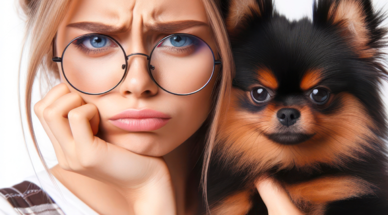 Mitos e verdades sobre pets. Banner mostra mulher de óculos mal humorada com cachorro no colo