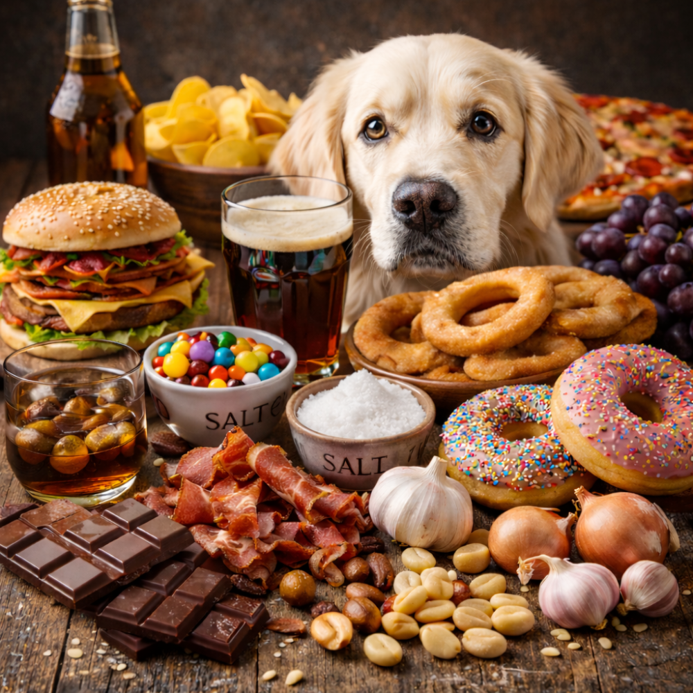 Alimentos que fazem mal a saúde do cão